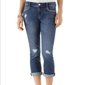 White House|Black Market “Blanc” slim crop jeans